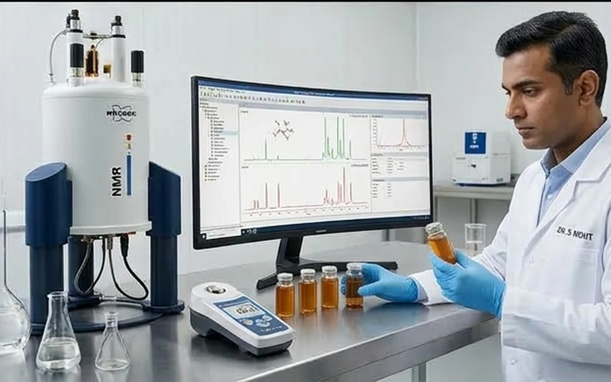 Laboratory testing and NMR verification of raw honey